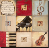 Feel the Music II Stretched Canvas Print by Hakimipour-Ritter 