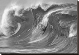 The Drop, Waimea Stretched Canvas Print by Bill Romerhaus