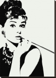 Audrey Hepburn: Cigarillo Stretched Canvas Print