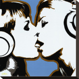The Kiss Stretched Canvas Print by Steez 