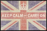 Keep Calm and Carry On (Union Jack) Framed Canvas Print by Ben James