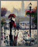 Romantic Embrace Framed Canvas Print by Brent Heighton