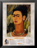 Femmes artistes remarquables - Frida Kahlo - Autoportrait au singe Posters par Frida Kahlo