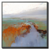 Silver Light Framed Canvas Print by Jan Groenhart