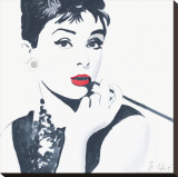 Audrey Hepburn Stretched Canvas Print by Bob Celic