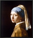 Girl with a Pearl Earring Framed Canvas Print
