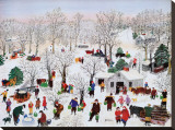 Sugaring Off, 1955 Impressão em tela esticada por Grandma Moses