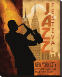 Jazz in New York, 1962 Stretched Canvas Print by Conrad Knutsen