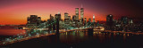 New York - Brooklyn Bridge at night Reprodukcje