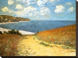 Chemin dans les blés à Pourville, 1882 Reproduction transférée sur toile par Claude Monet