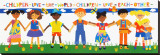 Children Love the World Stretched Canvas Print by Cheryl Piperberg