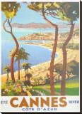 Ete Cannes Hiver Stretched Canvas Print by Peri 