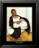 Niña en azul y blanco Lámina por Diego Rivera Niña en azul y blanco Lámina por Diego Rivera