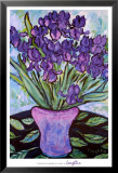Purple Flowers in Vase Láminas por Loughlin