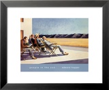 Gente al sol Lámina por Edward Hopper