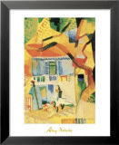 The Country House Court at St. Germaine Posters par Auguste Macke