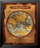Vintage Global Map II Pósters por Mary Beth Zeitz