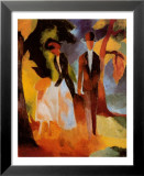 Leute am Blauen See Posters par Auguste Macke