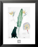 Black Cat and Strelitzia Posters av Elizabeth Blackadder Black Cat and Strelitzia Posters av Elizabeth Blackadder