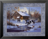 Farm im Winter Poster von M. Caroselli