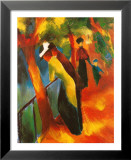 Sunny Road Affiche par Auguste Macke