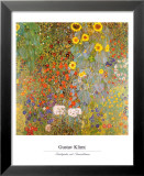 Jardín con girasoles Láminas por Gustav Klimt