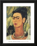 Autoportrait au singe, 1938 Affiches par Frida Kahlo
