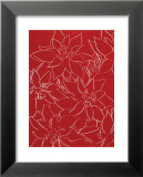 Poinsettias, c.1983 (White on Red) Arte por Andy Warhol