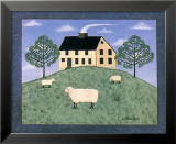 Sheep on the Hillside Plakater av Colleen Sgroi