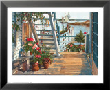 Escalier bleu et bégonias, 1987 Posters par John Atwater