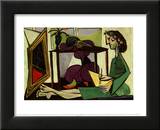 Interior with a Girl Drawing Posters by Pablo Picasso