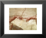 La création d'Adam, vers 1510 (détail) Posters par Michelangelo Buonarroti 
