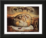 Enfant géopolitique observant la naissance de l'homme nouveau Poster par Salvador Dalí