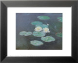 Nymphéas effet du soir Posters par Claude Monet