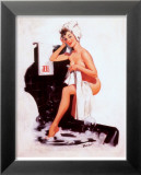 Pin-Up Girl with Towel Affiches par Joyce Ballantyne