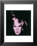 Self-Portrait, c.1986 (pink on black 2) Affiches par Andy Warhol