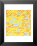 Camouflage, c.1987 (orange, yellow, blue) Kunstdrucke von Andy Warhol