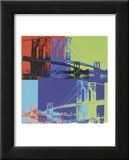 Brooklyn Bridge, ca. 1983 (Orange, Blue, Lime) Affiches van Andy Warhol
