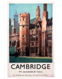 Cambridge It's Quicker by Rail, Peterhouse Posters