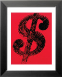 Dollar Sign, c.1981 (black on red) Reprodukcje autor Andy Warhol Dollar Sign, c.1981 (black on red) Reprodukcje autor Andy Warhol