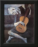 Viejo con guitarra, ca. 1903 Láminas por Pablo Picasso