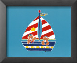 Bear in a Sailboat Print by Shelly Rasche