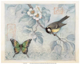 Blue Bird and Butterfly Prints by Susan Winget