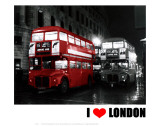 London Bus Red, I Love London Posters