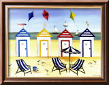 Casas en la playa Póster por Katharine Gracey