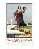 Norfolk Broads Windmill Kunstdrucke