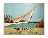 Broads Boat Blowing to Side Prints