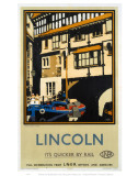 Lincoln Tudor Building and Boat Posters