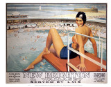 New Brighton, Wallasey, Swimming Pool and Girl Posters