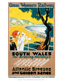 South Wales for Bracing Holidays, Atlantic Breezes and Golden Sands Art